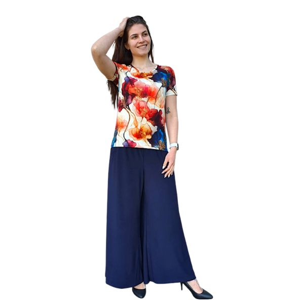 Модел АНЕЛИЯ  къс ръкав, десен 