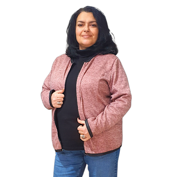 Елегантна Жилетка Модел Неда, цвят ПЕПЕЛ ОТ РОЗИ, код 8298