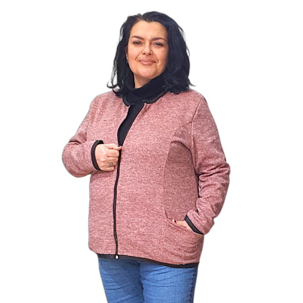 Елегантна Жилетка Модел Неда, цвят ПЕПЕЛ ОТ РОЗИ, код 8298