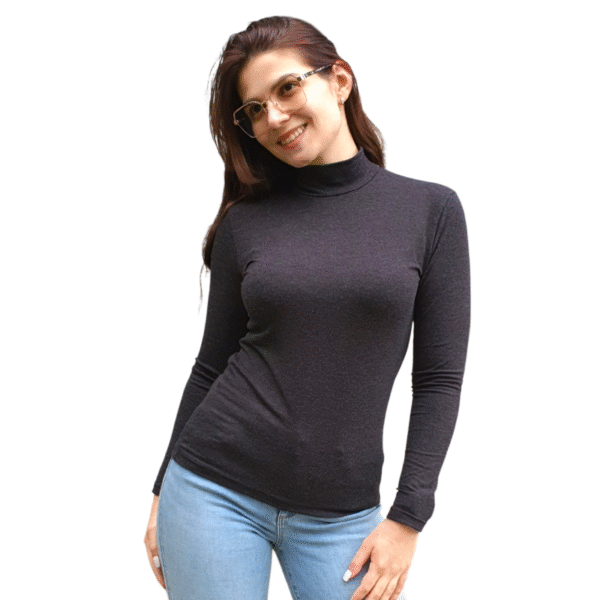 Вталено полу поло ангора - ГРАФИТ