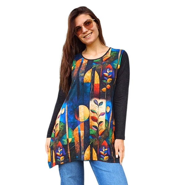 Асиметрична туника модел МИЛЕНА ангора, десен 