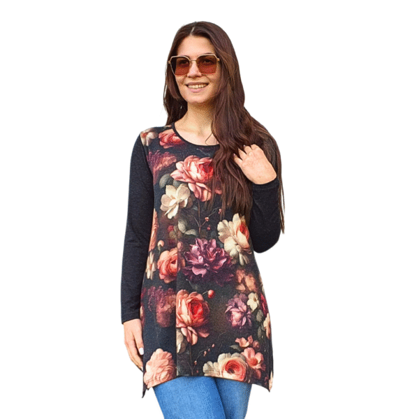 Асиметрична туника модел МИЛЕНА ангора, десен 