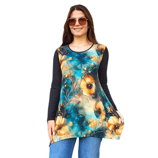 Асиметрична туника модел МИЛЕНА ангора, десен 