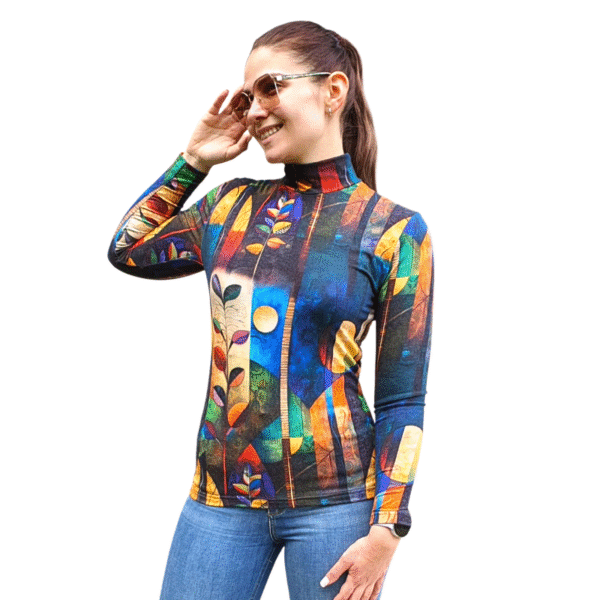 Вталено полу поло АНГОРА, десен ВЪЛШЕБНА ГОРА - код 8261