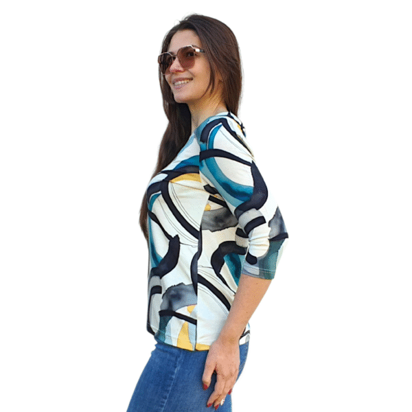 Блуза АНЕЛИЯ с 3/4 ръкав десен 