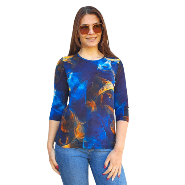 Блуза АНЕЛИЯ с 3/4 ръкав десен 