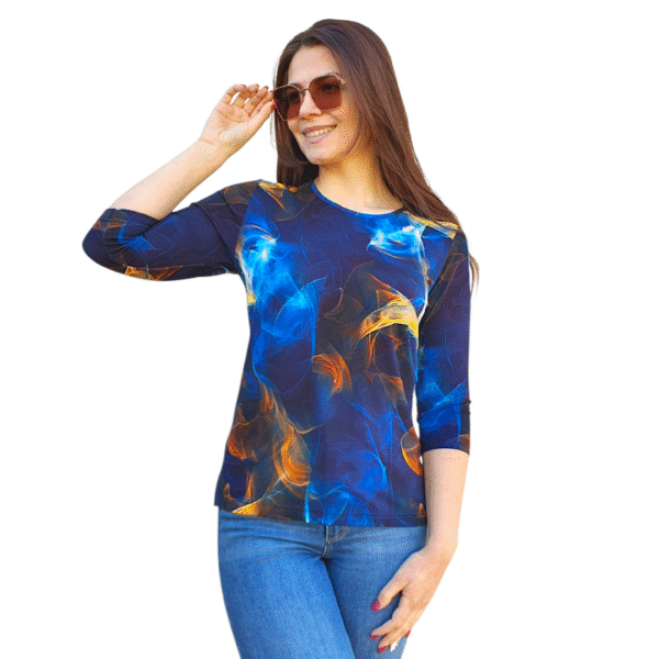 Блуза АНЕЛИЯ с 3/4 ръкав десен 