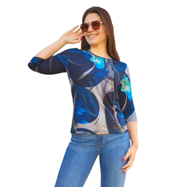 Блуза АНЕЛИЯ с 3/4 ръкав десен 