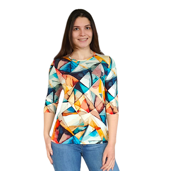 Блуза АНЕЛИЯ с 3/4 ръкав десен 