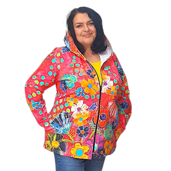 Суитчър с цип и качулка десен ВЕСЕЛА ПРОЛЕТ - 8295