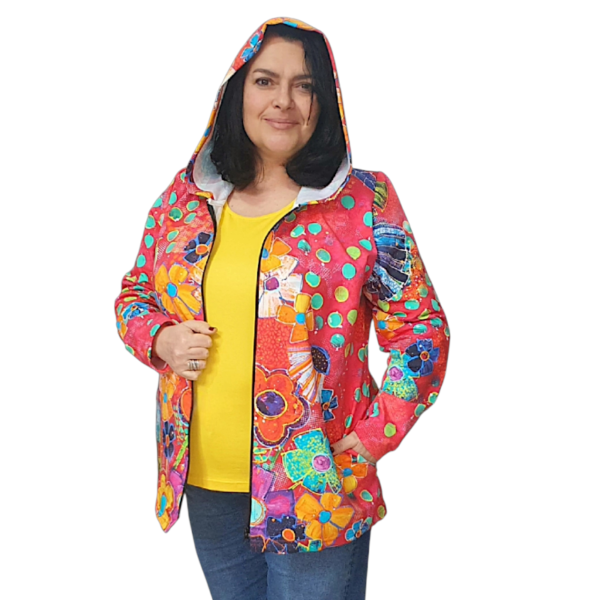 Суитчър с цип и качулка десен ВЕСЕЛА ПРОЛЕТ - 8295