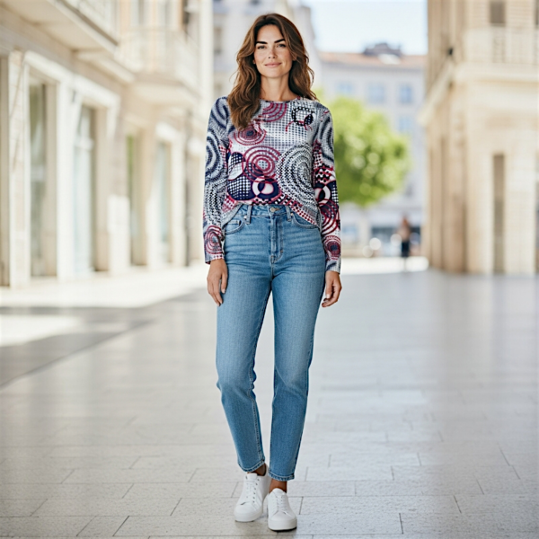 Блуза АНЕЛИЯ дълъг ръкав, код- 8306