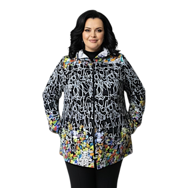 Суитчър с цип и качулка десен ДРАСКУЛКИ - 8326