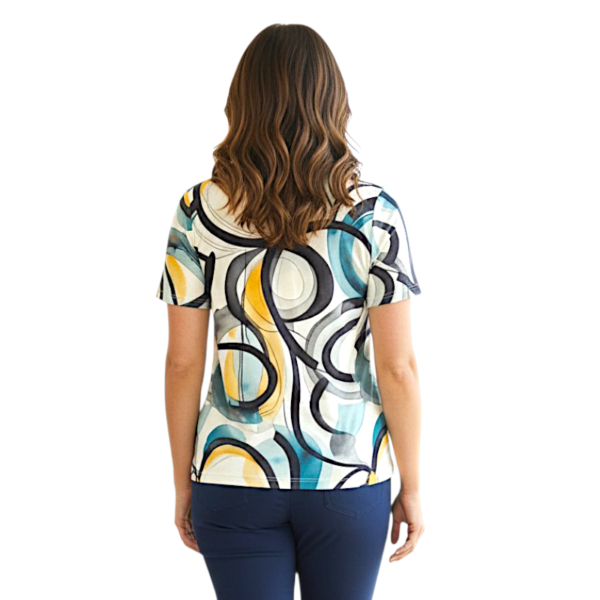 Модел АНЕЛИЯ  къс ръкав, десен 