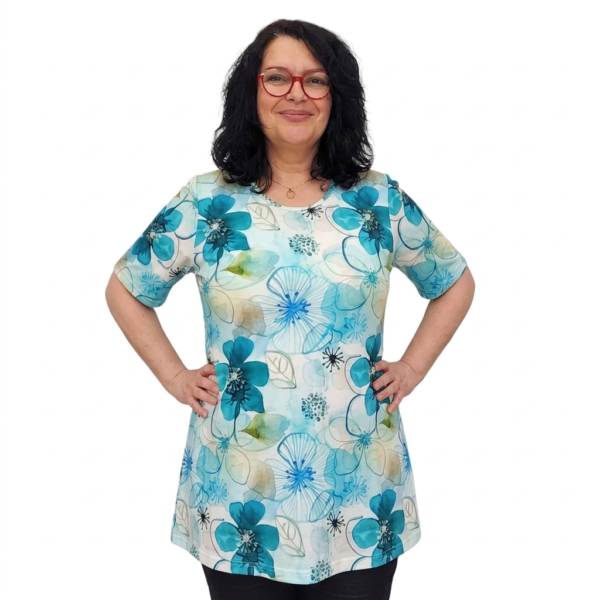 Туника АНИ, къс ръкав, десен 