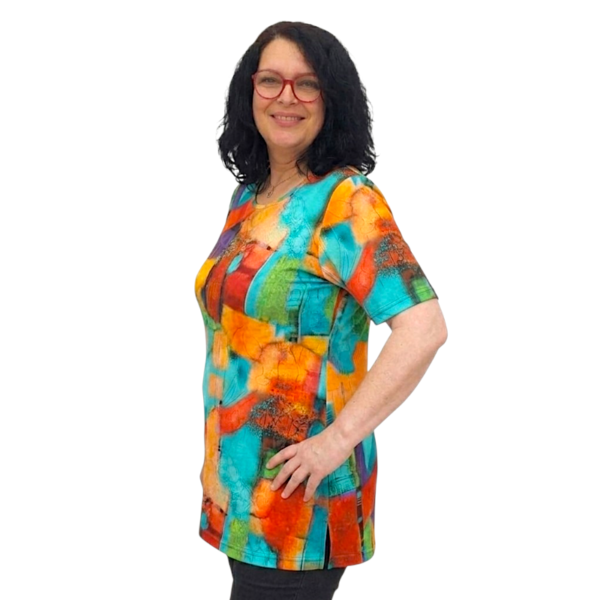 Туника АНИ, къс ръкав, десен 