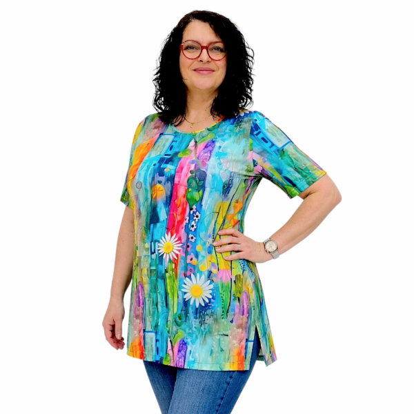 Туника АНИ, къс ръкав, десен 